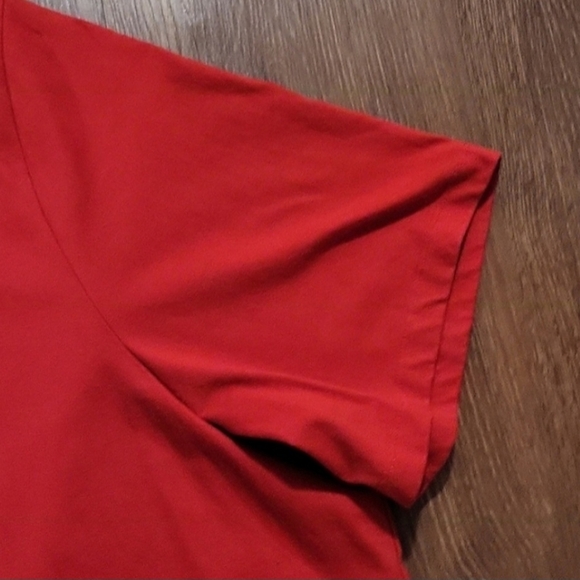 Woman Within short sleeve V-neck blouse 3X - Picture 3 of 7